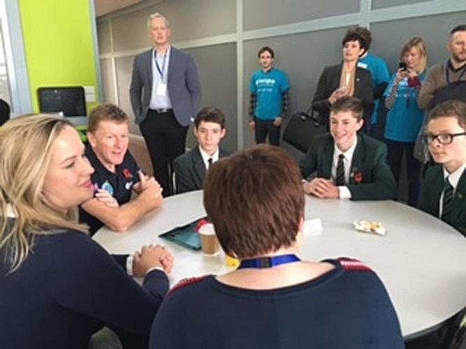 cheadle hulme  school year 11 physics students meet British astronaut Tim Peak at the Principa Schools Conference at University of York hosted by the UK Space Agency