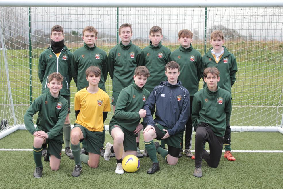 wearing their green and yellow football kits, cheadle hulme school's U15s football team will play in the ISFA national schools football finals at Burton Albion's Pirelli Stadium