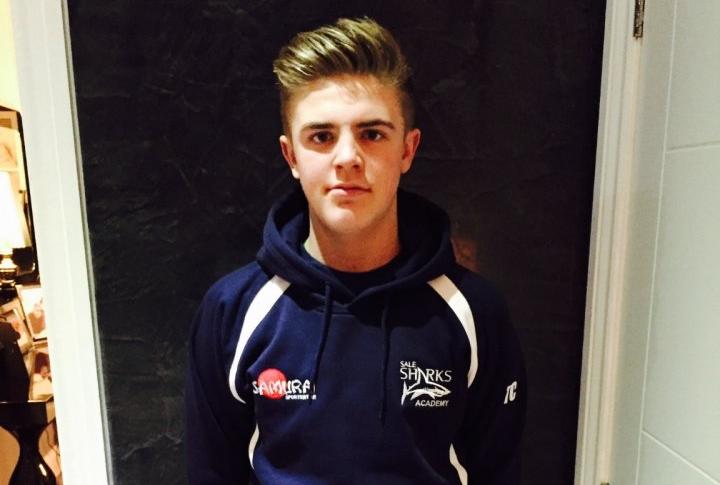 cheadle hulme school student tom curtis has been selected for the Sale Sharks Academy rugby team and will train at carrington