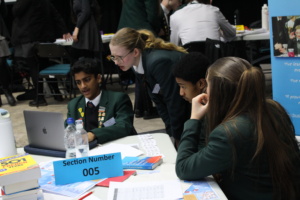 Pupils taking part in GCHQ Business language champions event